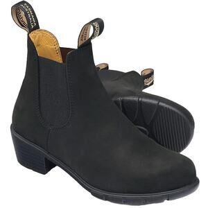 New Blundstone 1960 Women’s Heeled Black Nubuck Suede Chelsea Ankle Boots 9